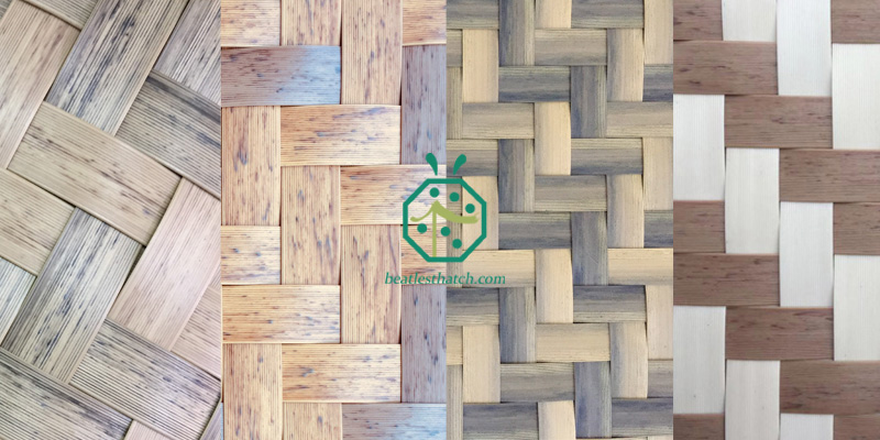 Herringbone weave interior use synthetic bamboo mat