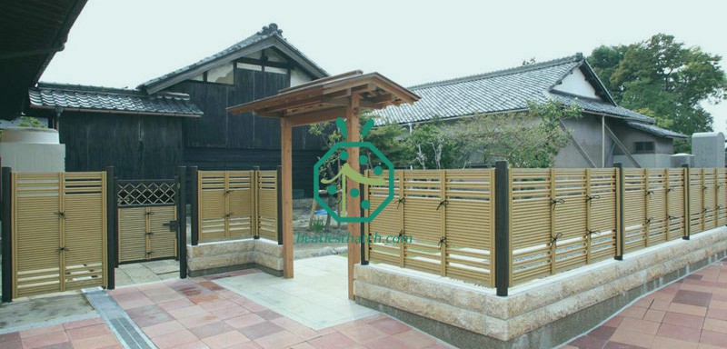 관광 명소를 위한 공공 공원 플라스틱 대나무 기둥 담 패널
