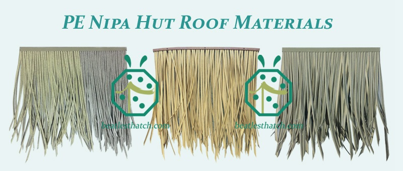 Artificial palapa thatch roofing materials