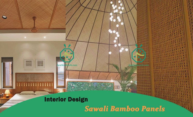 주거 및 상업 장소를 위한 인테리어 Sawali 대나무 디자인