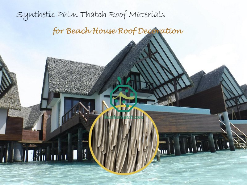 해변 팔라파 집 지붕 장식용 합성 야자 초가 지붕 재료