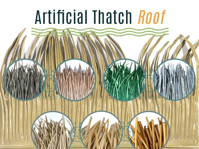 Exotic Fiber Thatch Roofing For Bungalow Roof Replacement Construction