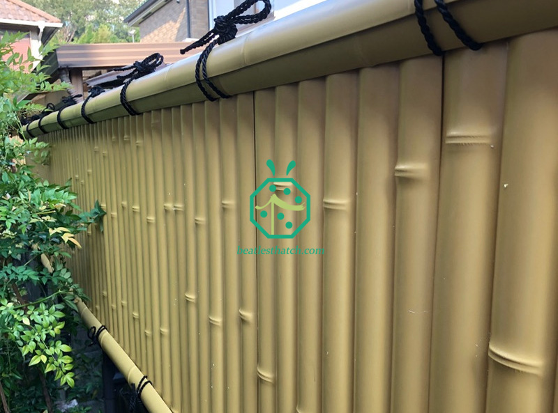 Plastic Bamboo Panels For Palapa Interior Wall Decoration Or Outdoor Fence Screen