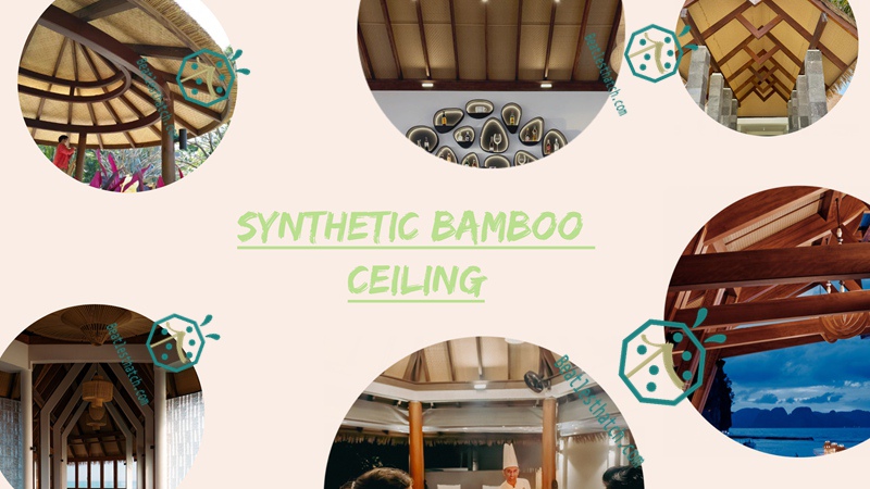 Synthetic Bamboo Weave Mat For Hotel and Resort Interior Decoration Design