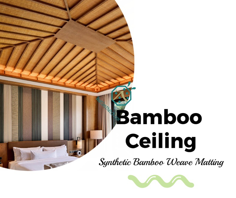 Villa or luxury hotel guest room plastic bamboo weaving ceiling Villa or luxury hotel guest room plastic bamboo weaving ceiling
