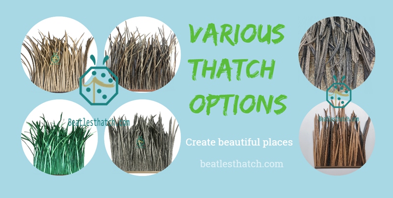 Synthetic thatch roof tiles for palapa construction