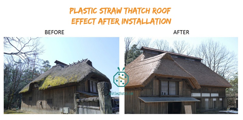 Some fake thatch roof designs for palapa buildings