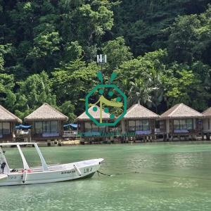 Fire Rated Artificial Kajan Thatch for Resort Hotel Swimming Pool Center Roof Renovation
