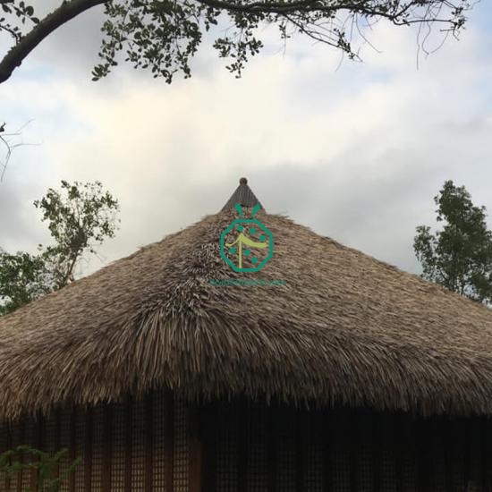 Cone-shaped Hut Architectural Plastic Thatch Roof Covering Burkina Faso