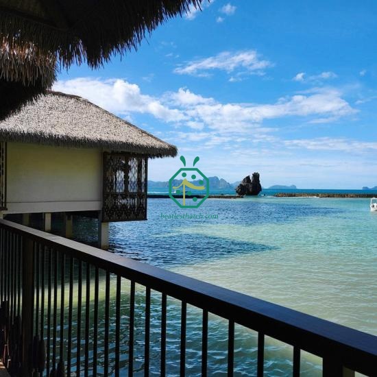 Eco-friendly Artificial Alang Alang Thatch Roofing for Beach Bar Construction