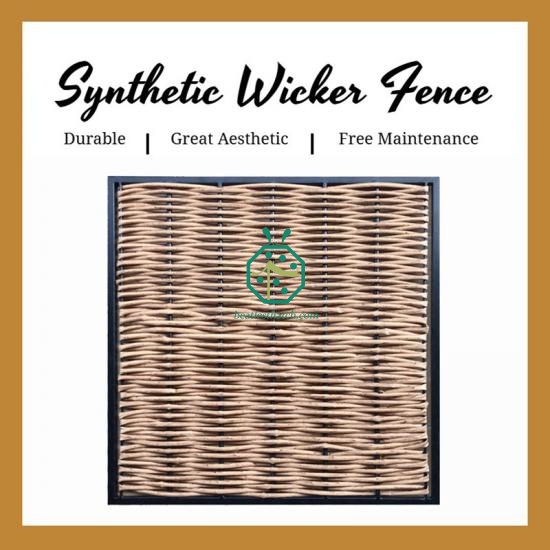 Synthetic wicker fence