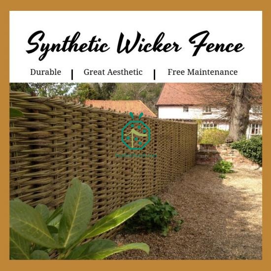 Synthetic wicker fence UK