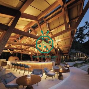 Angsana Villas Plastic Woven Bamboo Panel Ceiling Design