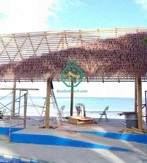 파나마 해변 수영장 용 합성 팜 초가 지붕