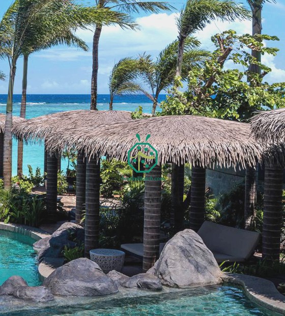 태국 섬 리조트 호텔 인공 초가 지붕 덮개